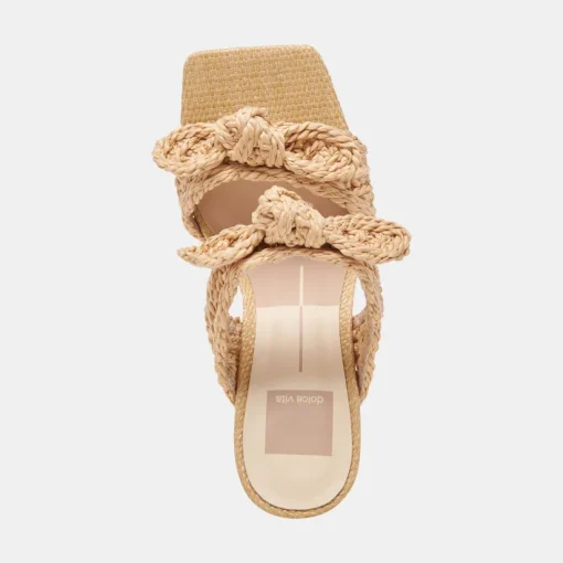 NIYAH HEELS LT NATURAL RAFFIA