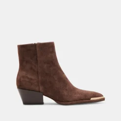 NONAH BOOTIES DK BROWN SUEDE