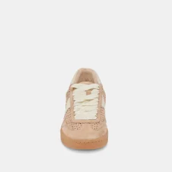 NOTICE EYELET PERF SNEAKERS CAMEL SUEDE