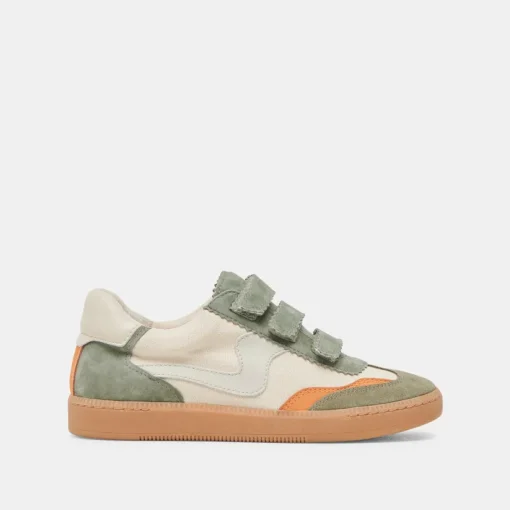 NOTICE VELCRO SNEAKERS OLIVE MULTI CANVAS