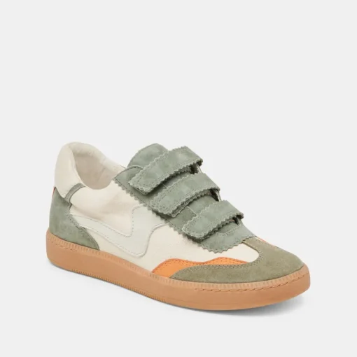 NOTICE VELCRO SNEAKERS OLIVE MULTI CANVAS