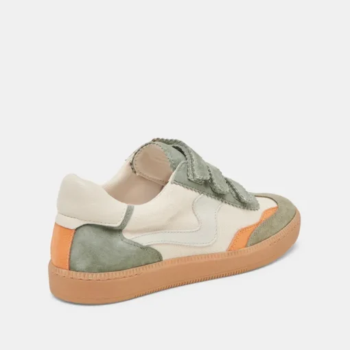 NOTICE VELCRO SNEAKERS OLIVE MULTI CANVAS