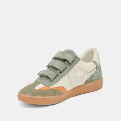 NOTICE VELCRO SNEAKERS OLIVE MULTI CANVAS