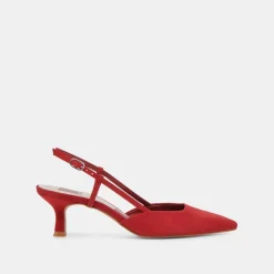 ODELA HEELS CRIMSON SUEDE