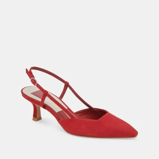 ODELA HEELS CRIMSON SUEDE