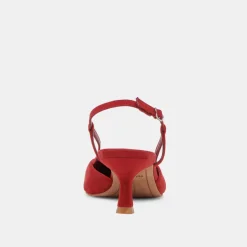 ODELA HEELS CRIMSON SUEDE