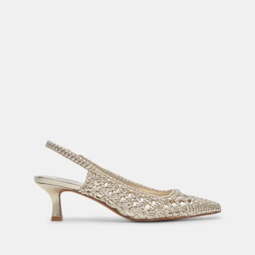 OLYMPA HEELS LIGHT GOLD METALLIC STELLA