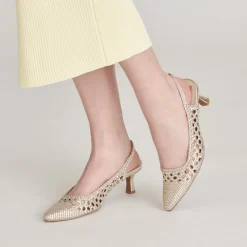 OLYMPA HEELS LIGHT GOLD METALLIC STELLA