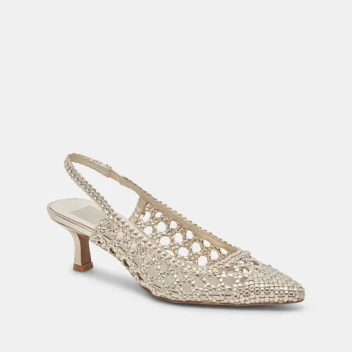 OLYMPA HEELS LIGHT GOLD METALLIC STELLA