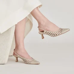 OLYMPA HEELS LIGHT GOLD METALLIC STELLA