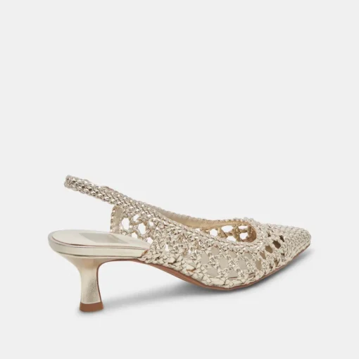 OLYMPA HEELS LIGHT GOLD METALLIC STELLA