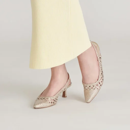 OLYMPA HEELS LIGHT GOLD METALLIC STELLA