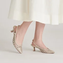 OLYMPA HEELS LIGHT GOLD METALLIC STELLA