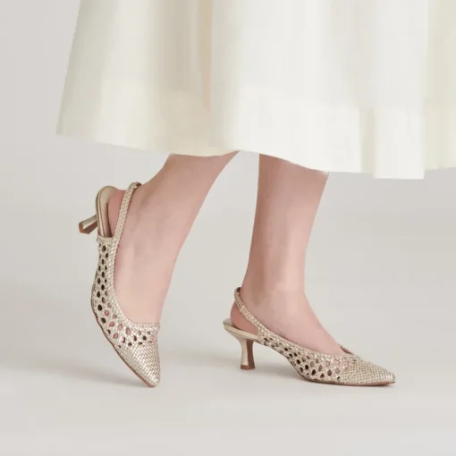 OLYMPA HEELS LIGHT GOLD METALLIC STELLA
