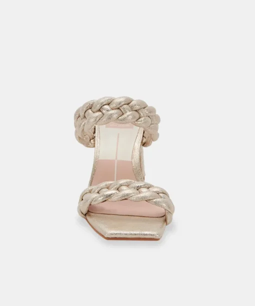 PAILY HEELS LIGHT GOLD METALLIC STELLA SUEDE