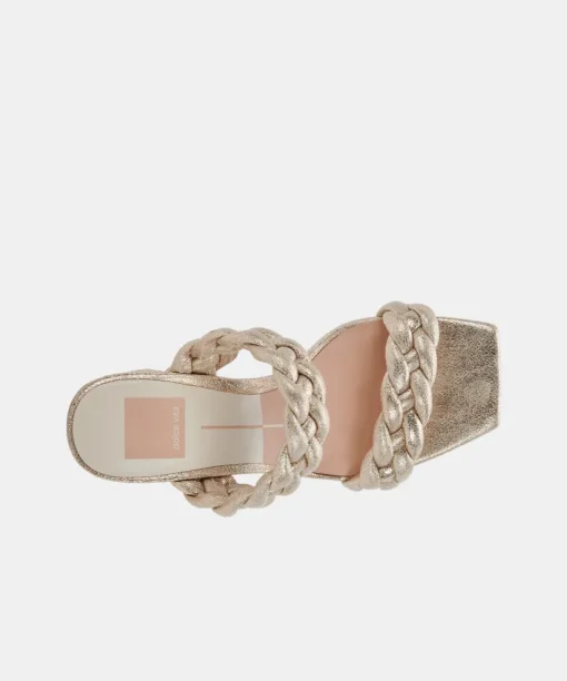 PAILY HEELS LIGHT GOLD METALLIC STELLA SUEDE