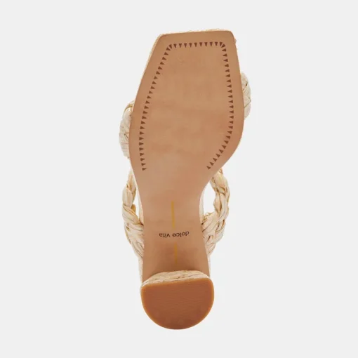 PAILY RAFFIA HEELS VANILLA RAFFIA