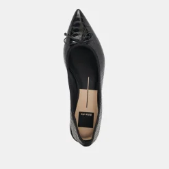 PALANI BALLET FLATS MIDNIGHT SNAKE EMBOSSED