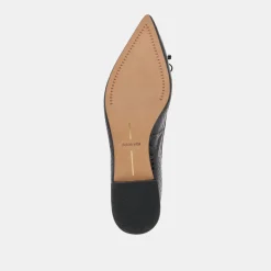 PALANI BALLET FLATS MIDNIGHT SNAKE EMBOSSED