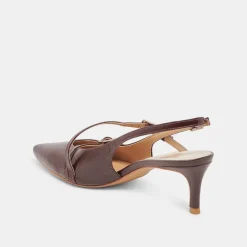 PAMLA MID HEELS CRANBERRY CRINKLE PATENT