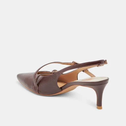 PAMLA MID HEELS CRANBERRY CRINKLE PATENT