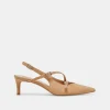 PAMLA MID HEELS TAN SUEDE