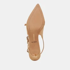 PAMLA MID HEELS TAN SUEDE