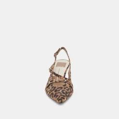 PAMLA MID WIDE HEELS LEOPARD SUEDE