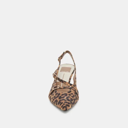 PAMLA MID WIDE HEELS LEOPARD SUEDE