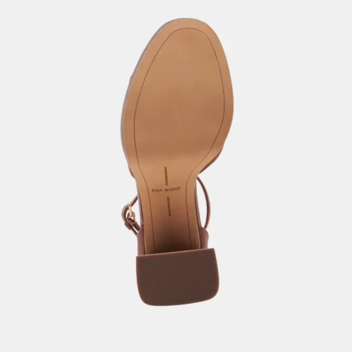 PANDRO HEELS CHOCOLATE SATIN
