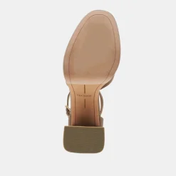 PANDRO HEELS OLIVE SATIN