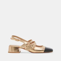 PATZY HEELS GOLD MULTI LEATHER