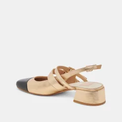 PATZY HEELS GOLD MULTI LEATHER