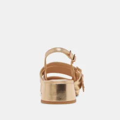 PATZY HEELS GOLD MULTI LEATHER