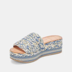 PAZLI SANDALS BLUE MULTI WOVEN