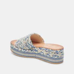 PAZLI SANDALS BLUE MULTI WOVEN