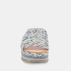PAZLI SANDALS BLUE MULTI WOVEN