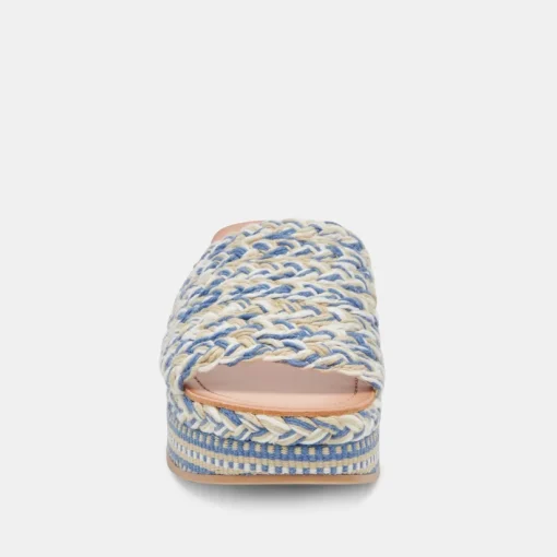 PAZLI SANDALS BLUE MULTI WOVEN