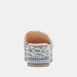 PAZLI SANDALS BLUE MULTI WOVEN