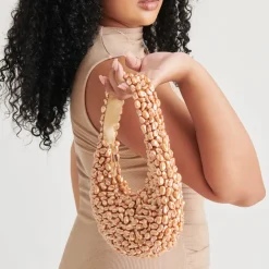 PEARLA SHOULDER BAG GOLD FAUX PEARL