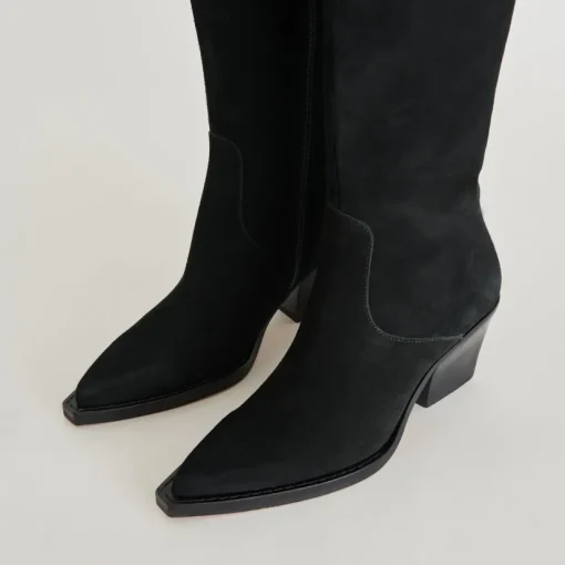 RAJ EXTRA WIDE CALF BOOTS ONYX SUEDE