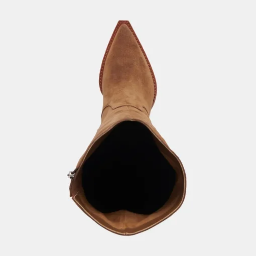 RAJ WIDE CALF BOOTS BROWN SUEDE