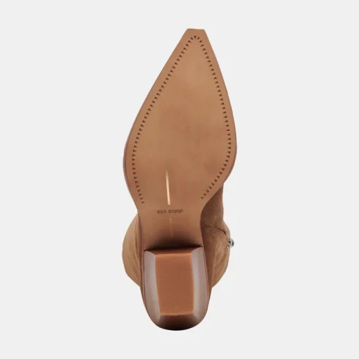 RAJ WIDE CALF BOOTS BROWN SUEDE