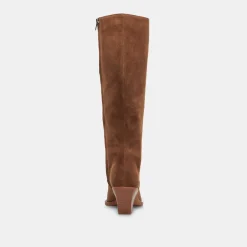 RAJ WIDE CALF BOOTS BROWN SUEDE