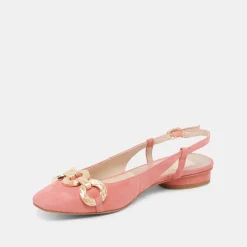 RAMANO FLATS CORAL SUEDE