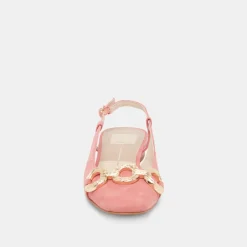 RAMANO FLATS CORAL SUEDE