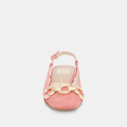 RAMANO FLATS CORAL SUEDE