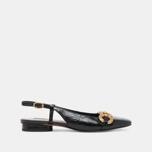 RAMANO FLATS MIDNIGHT CRINKLE PATENT