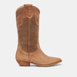 RANCH BOOTS DK BROWN SUEDE