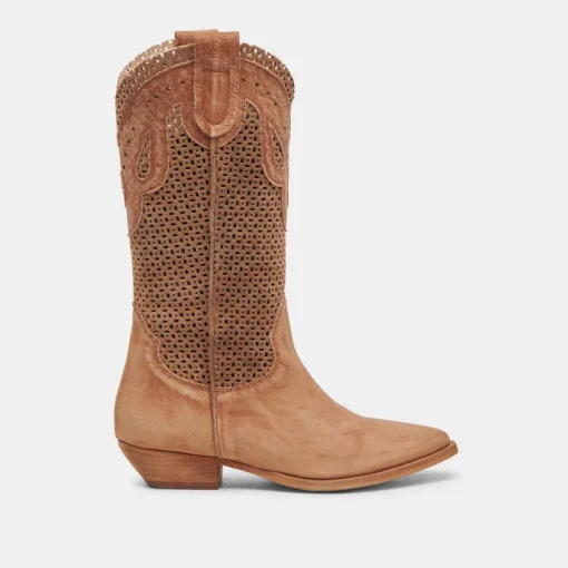 RANCH BOOTS DK BROWN SUEDE
